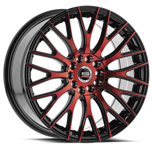 Gloss Black & Red Machined
