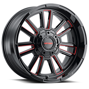 Black Milled Red