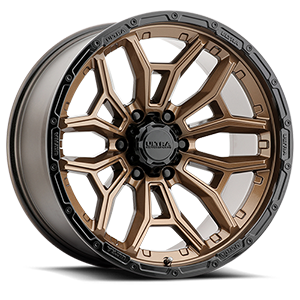 Bright Bronze with Gloss Black Lip and Clear Coat 20x10
