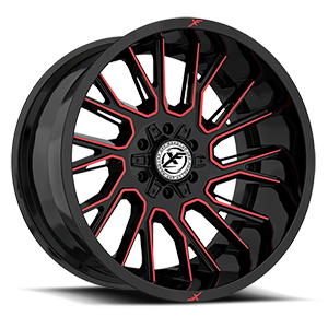Gloss Black & Red Machined
