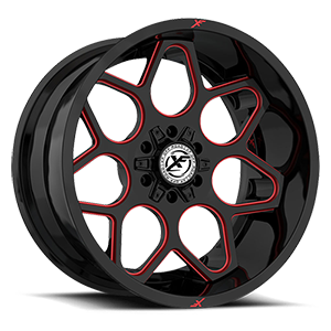 Gloss Black w/ Red Milled Spoke Windows