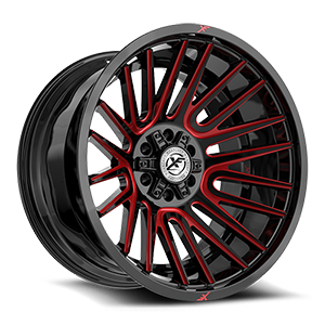 Gloss Black & Red Machined