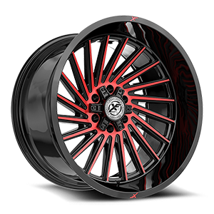 Gloss Black & Red Milled