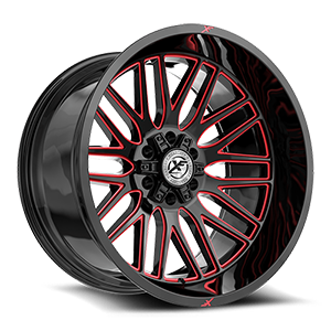 Gloss Black & Red Milled