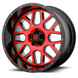 Satin Black Machined Face w/ Red Tinted Clear Coat