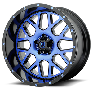 Satin Black Machined Face w/ Blue Tinted Clear Coat