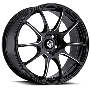 Gloss Black with Ball Milled Spoke Accents