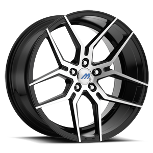 Glossy Black / Machined Face