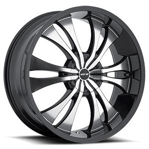 Gloss Black Machined Face Black Lip