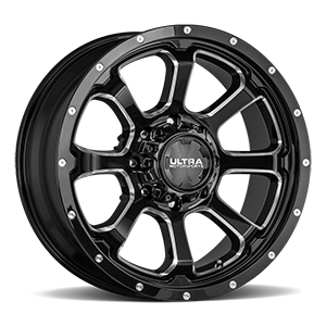 Gloss Black with Milled Lip Accents and Clear-Coat