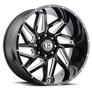 Gloss Black Milled Spokes