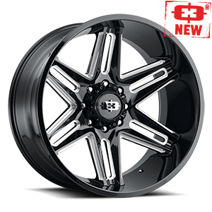 Gloss Black Milled Spokes
