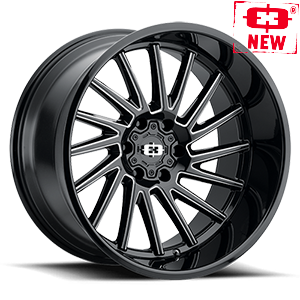 Gloss Black Milled Spoke - 22in