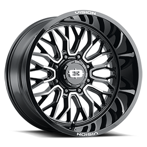 Gloss Black Machined Face - 22x12